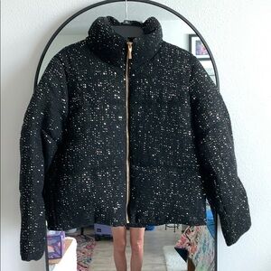 Black with gold sequins Women's Jacket